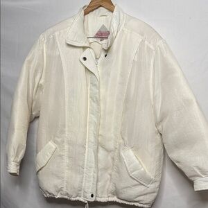 Vintage Pacer Down white puffer snow cold weather down filler jacket sz XL